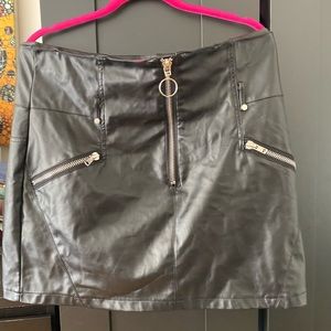 Faux leather fashion nova skirt